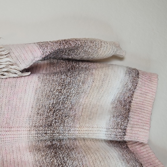 Frye & Co. Open Front Ombre Knit Cardigan Fringe Sleeve Women’s Size L - Picture 11 of 12